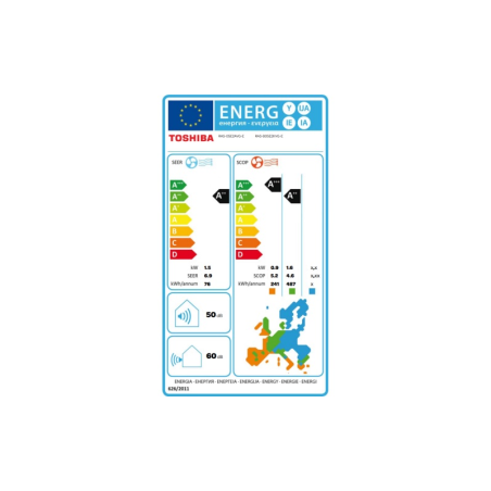 Climatiseur mural Toshiba SEIYA RAS-B05E2KVG-E / RAS-05E2AVG-E – 1,5 kW